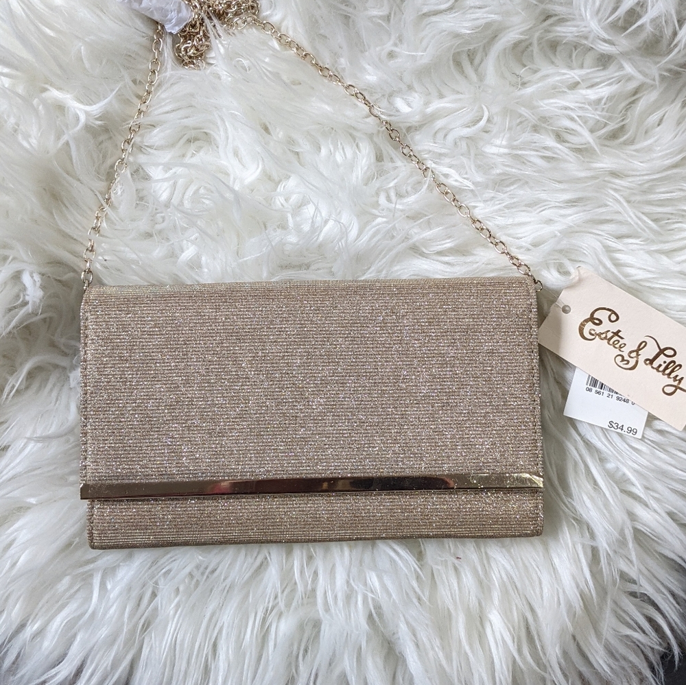 Light gold Estee and Lilly clutch - Picture 3 of 5